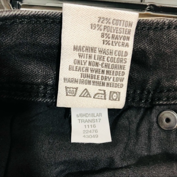 NWT American Rag Black Factory Whiskering Distressed Super Skinny Jeans size 13 - Picture 3 of 8